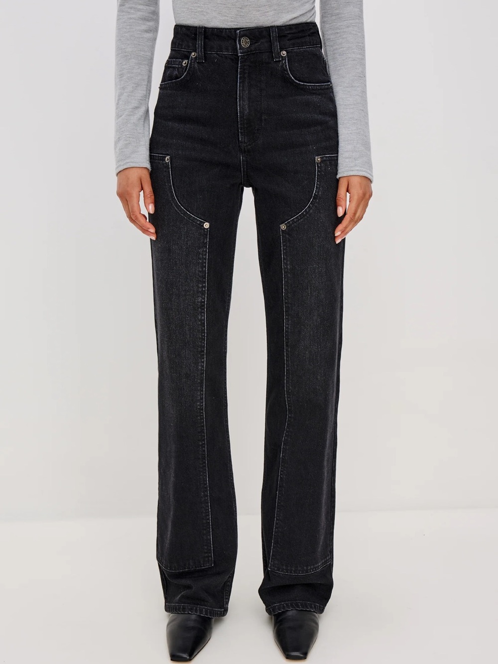 Rails Black Jeans with Front Paneled Pockets